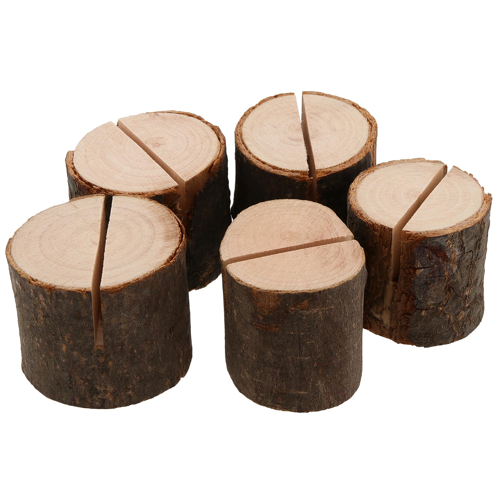 KEILEOHO 30 Stück Holz-Tischkartenhalter, Holz-Tischnummernhalter mit Kraftpapierkarten, Holz-Fotohalter Tischaufsteller für Tische, Bild-Namenskartenhalter für Hochzeiten, Restaurants, Partys