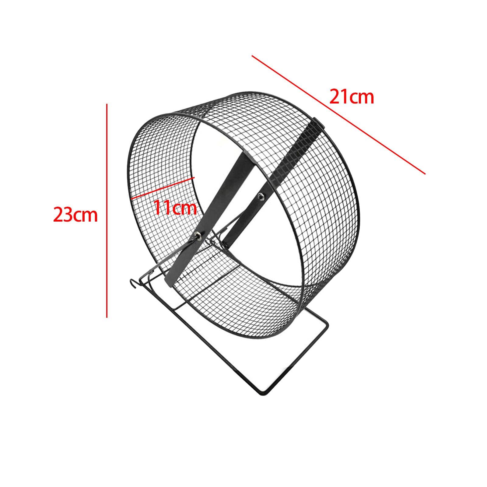 Roue d'exercice en Fer pour Hamster, Jouet pour Cochon d'Inde, Roue de Jogging Robuste et Silencieuse avec Support pour Gerbilles, 21x15x23cm