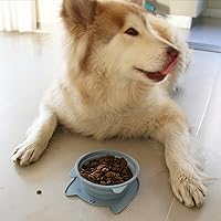 Vista 7 de RUNROLE Cuencos plegables de silicona 2 en 1 para viaje para perros, juego de cuencos de agua y comida para mascotas, cuencos portátiles para Azul