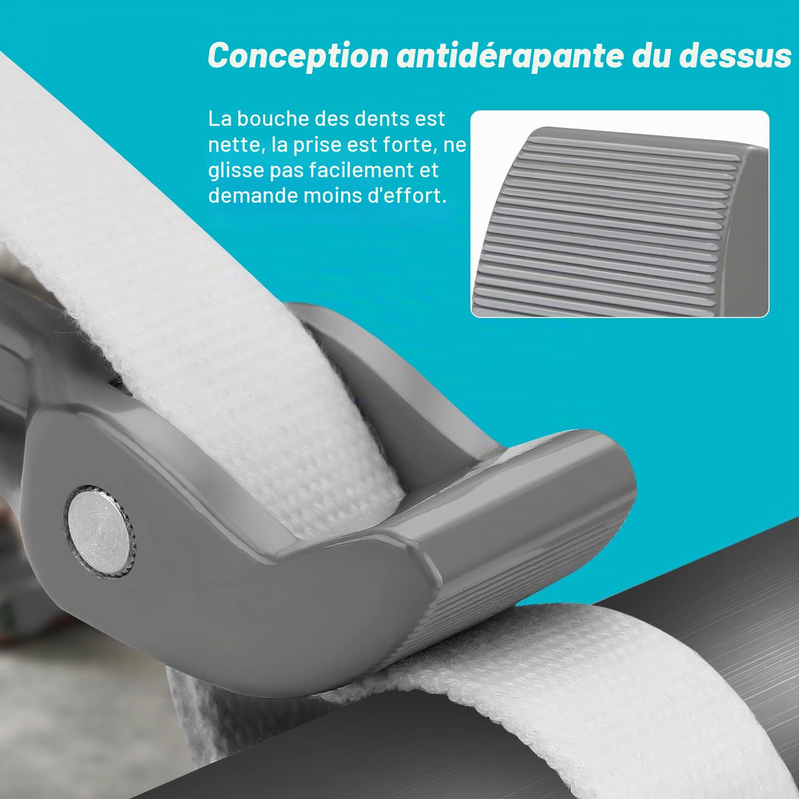 DURATECH 300mm Clé à Sangle, Ouvreur de Courroie de Filtre à Huile Clé à Tube Multifonctionnelle avec Courroie en Nylon Réglable pour Filtre à Huile, Pommeaux de Douche, Joints de Colle