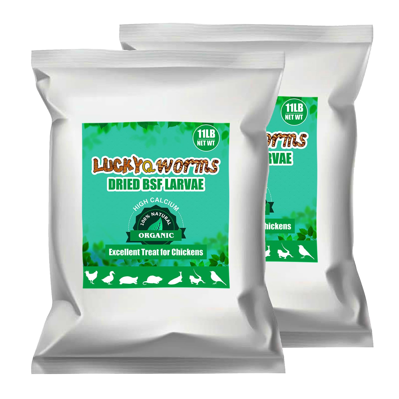 22lb Dried Black Soldier Fly Larvae for Chickens Hen High Protein Duck Food