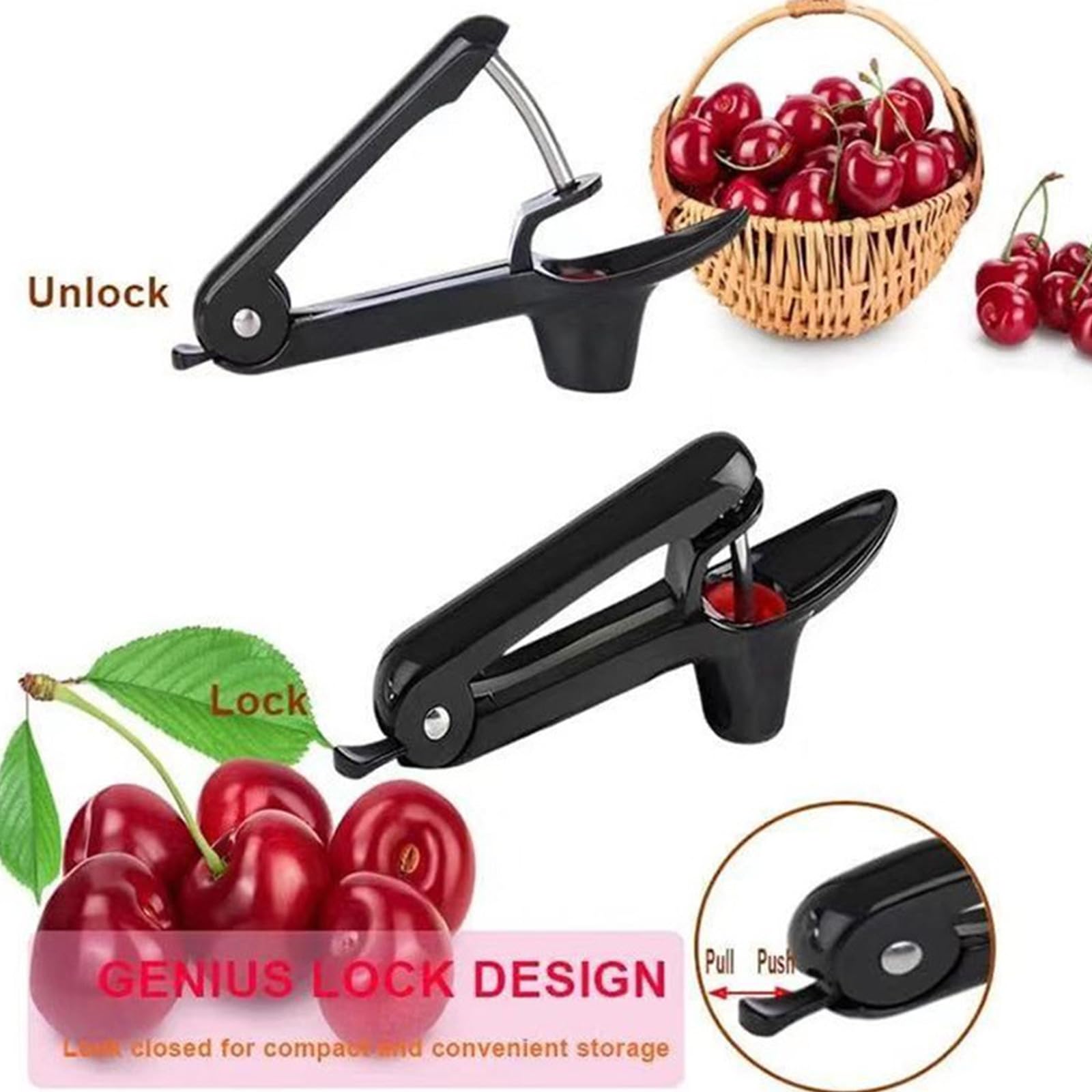 Efficient Cherries Seeding Remover With Ergonomic Designs Quick & Simple Cherries Cores Remover Tool For Home Or Professional