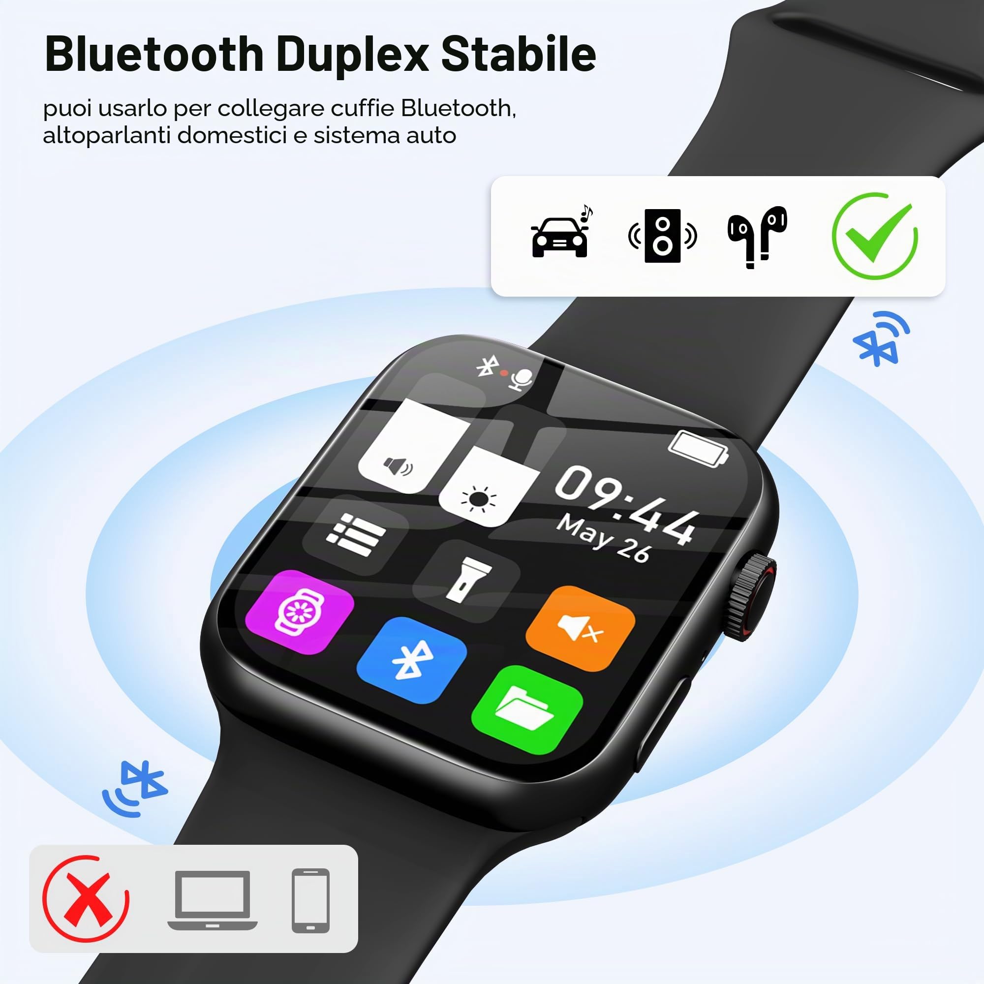 SWOFY Lettore MP3 32GB Bluetooth 5.3, Schermo Touch, Bracciale Sportivo – Registrazione HiFi, Tracciatore di Fitness, per Corsa/Palestra (Nero)