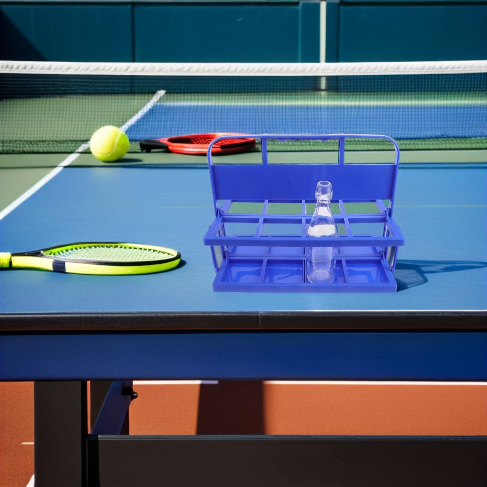 Portaborraccia Pieghevole con Maniglia 8 Posti in Plastica Resistente Porta Bevande Sportivo per Calcio e Outdoor Trasporto Comodo per Squadre e attività all’Aperto