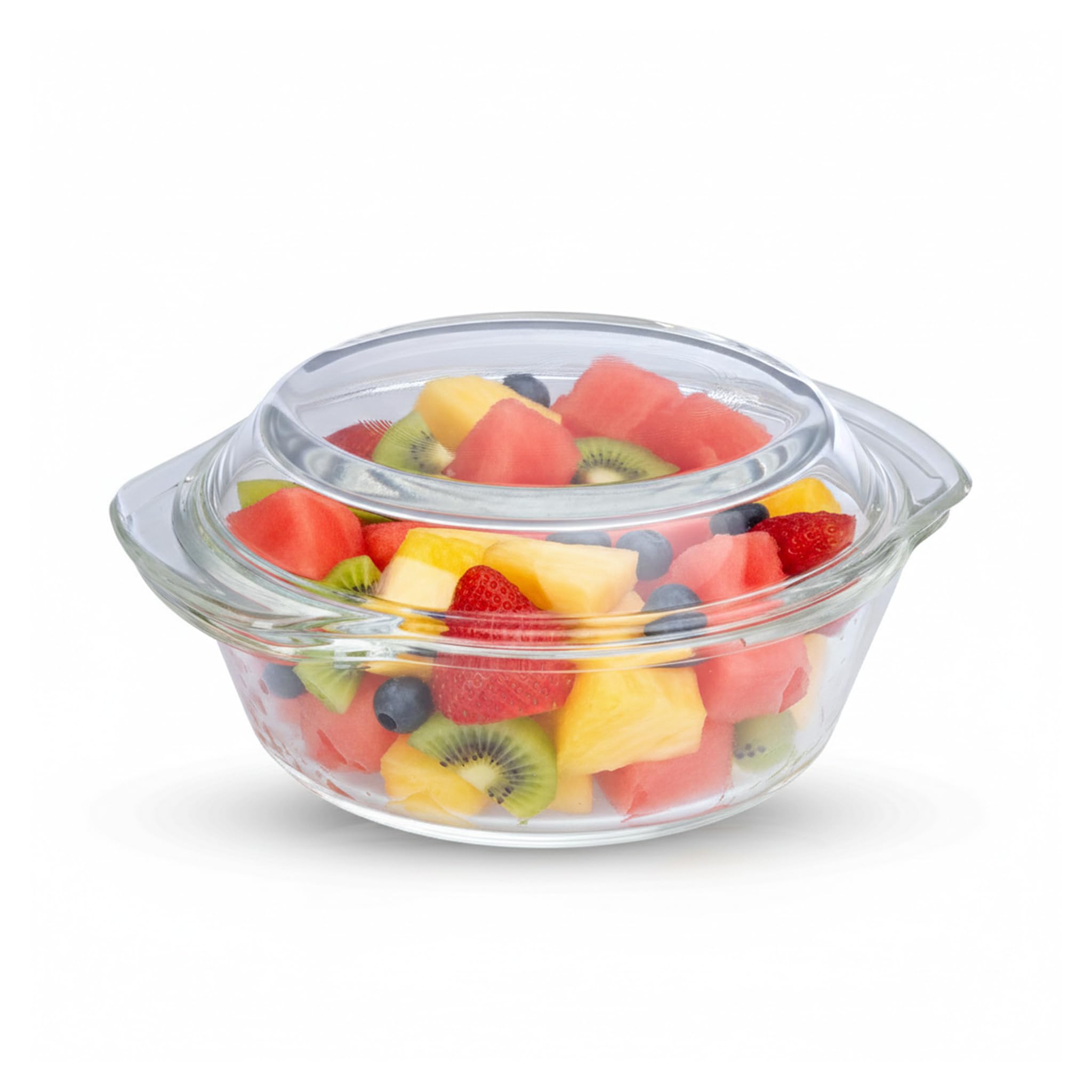 AGARO Elite Borosilicate Glass Casserole with Lid, 700ml, Serving Bowl, Kitchen, Oven, Microwave and Freezer Safe, Scratch Resistant, Transparent.