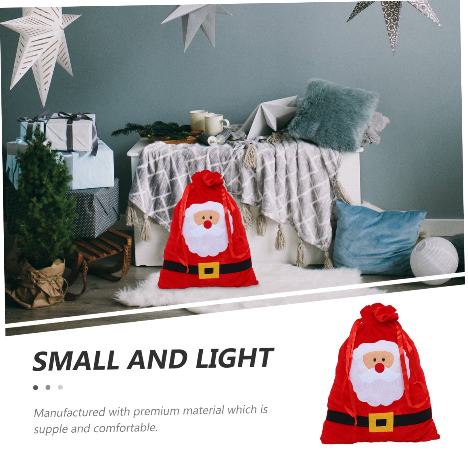 FRCOLOR 3 Piezas Bolsa de Bolsa de almacenamiento navideña bolsas de de fiesta de navidad christmas bag bolsas navideñas bolsa de dulces bolso de lazo de Paño