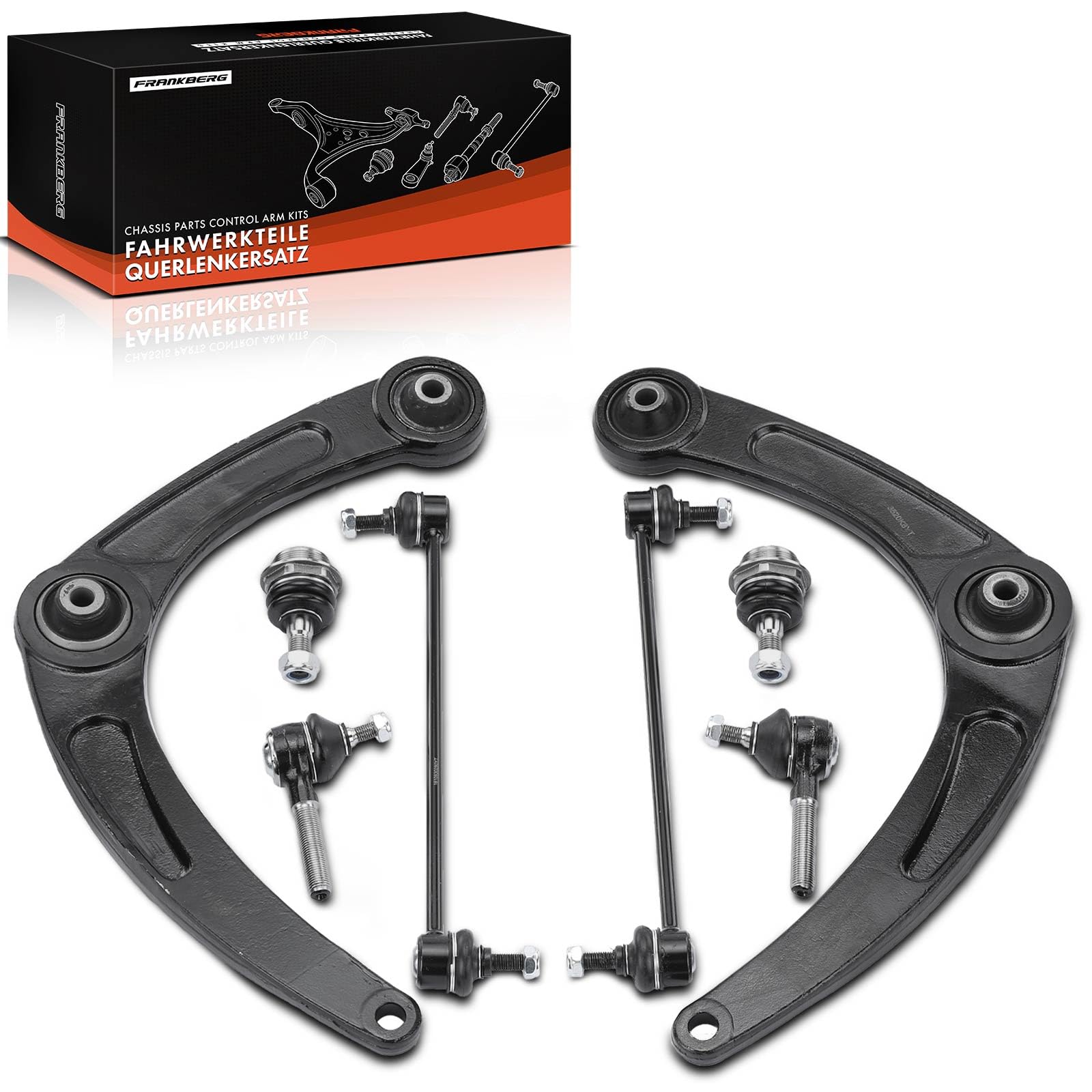 Frankberg Ensemble de bras de suspension, 12 pièces, essieu avant
