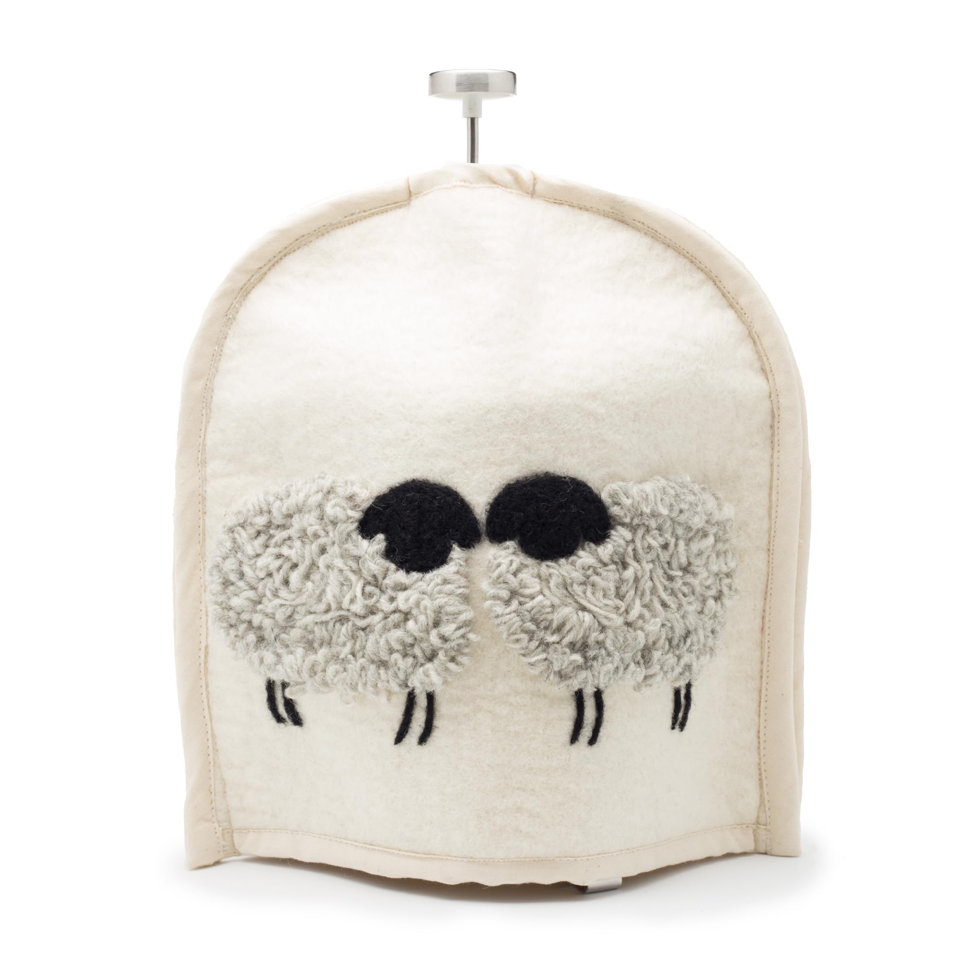Glaciart One Wool Felt French Press Cozy | Coffee Pot Cover for French Press | Handmade Natural Wool Coffee Pot Cover | Keeps Coffee Hot up to 2 Hours | Gift for Coffee Lovers