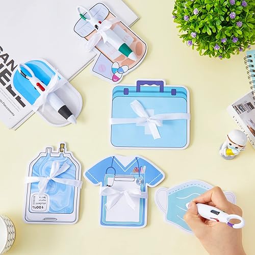 Miniatura 5 de 16 piezas divertidas notas adhesivas para enfermera bloc de notas con bolígrafo bolígrafos retráctiles regalos de agradecimiento para enfermera
