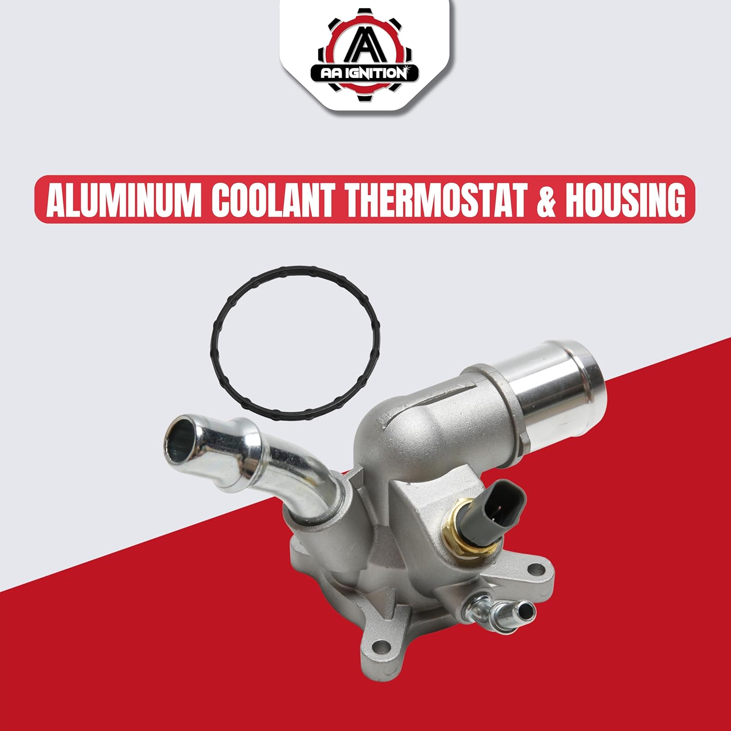 Engine Coolant Thermostat Housing Assembly by AA Ignition - Fits Chrysler, Dodge, Fiat, Jeep, Ram 2.0L, 2.4L - 200, Dart, 500X, Cherokee, Compass, Renegade, ProMaster - Replaces 5047772AB, 5047263AB