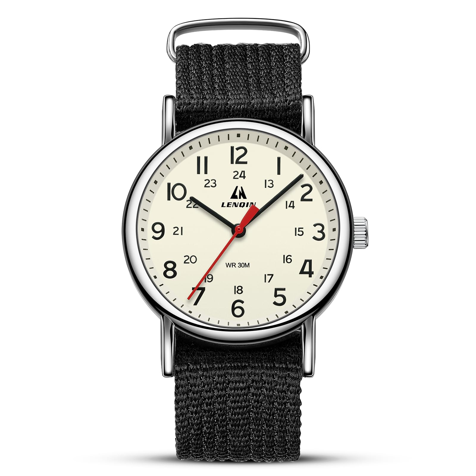 Mens Watches Military Watch Analog Quartz Watches for Men Army Tactical Sports Field Watch Easy Reader 38 mm Waterproof Men's Wrist Watches with Nylon Band