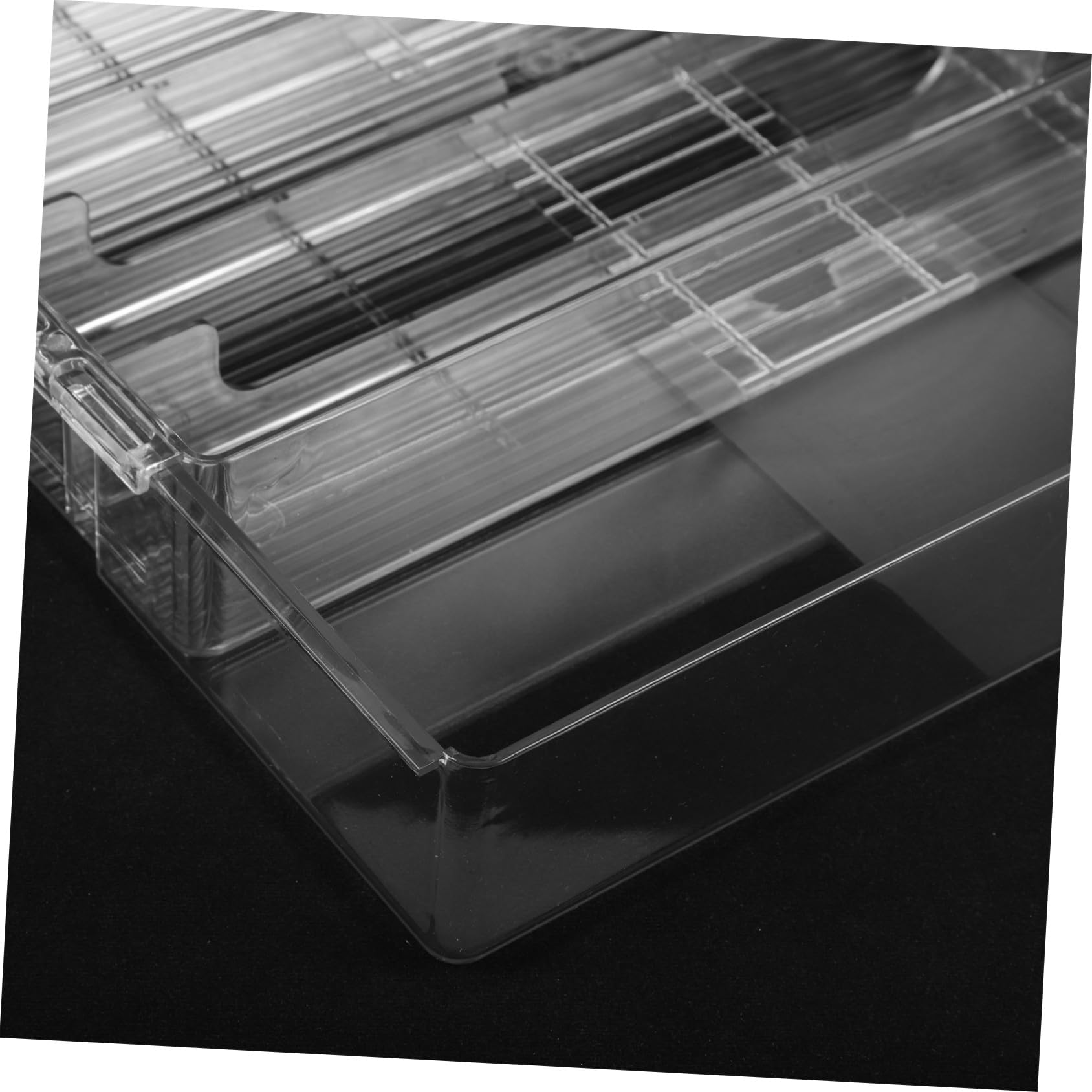 Housoutil Ausziehbarer Acryl Besteckkasten mit Fächern Küchen und Schubladenorganizer Transparenter Utensilienhalter für Küche Bad und Büro