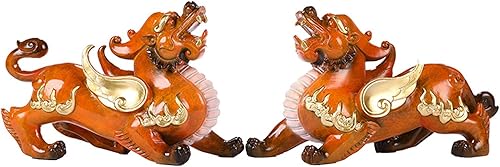 CHUNCIN - Feng Shui Statue Pi YaoPi Xiu Wealth Porsperity Handmade Brass Statue Home Decoration Gift Attract Wealth and Good Luck Housewarming