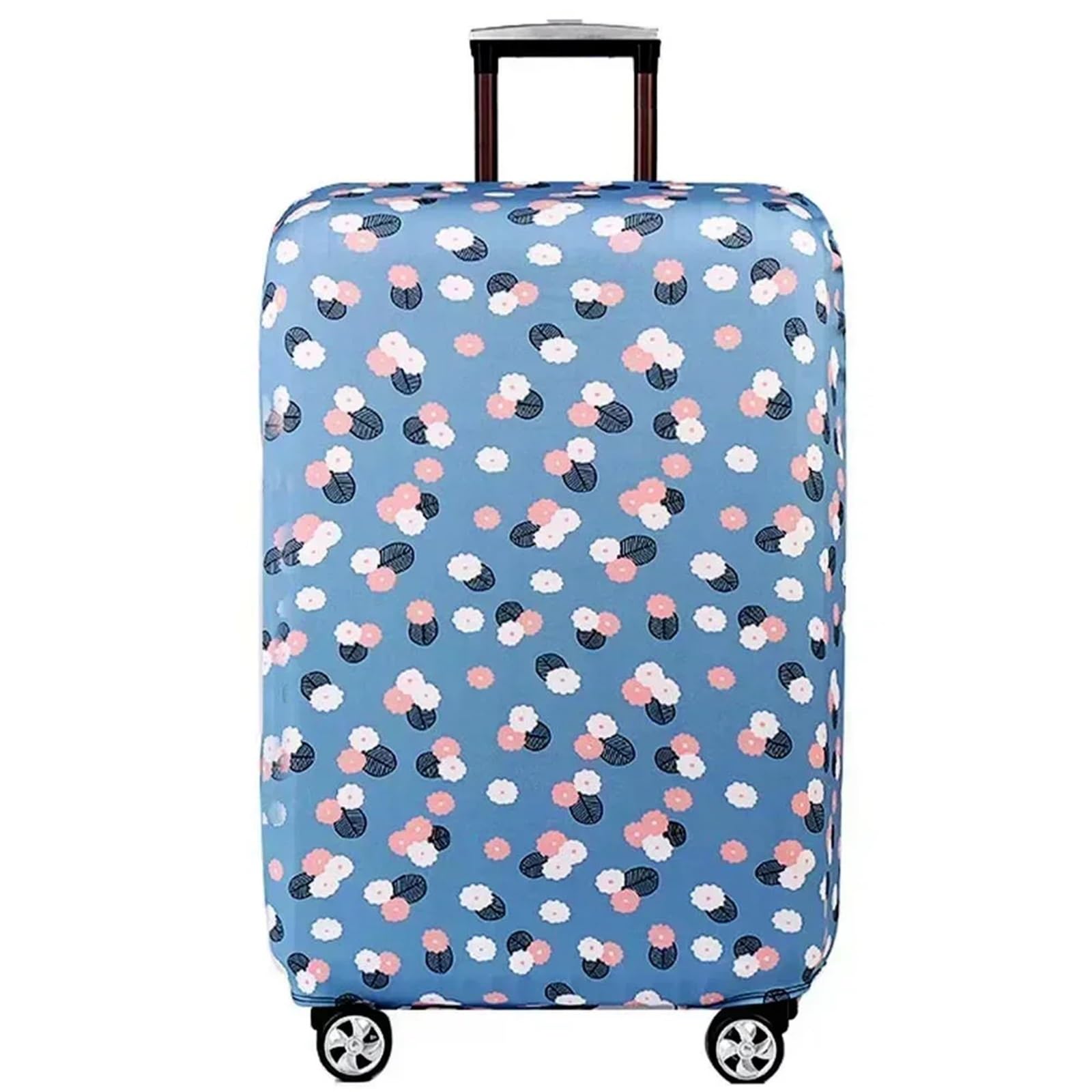 2 pezzi copertura bagagli vano tessuto elasticizzato valigia protezione bagaglio antipolvere Per Viaggi(Blue flower,S)