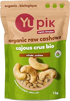 Yupik Organic Raw Cashews - Kosher, Gluten-Free, Non-GMO, Vegan, Unsalted Nuts