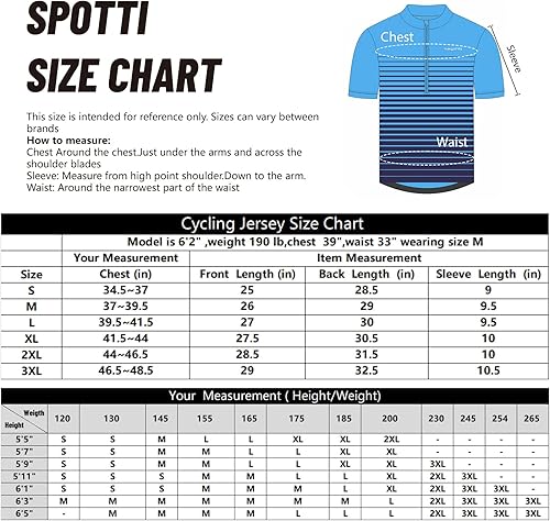 Miniatura 6 de Spotti Playera de manga corta para ciclismo de hombre con 3 bolsillos traseros, transpirable, secado rápido