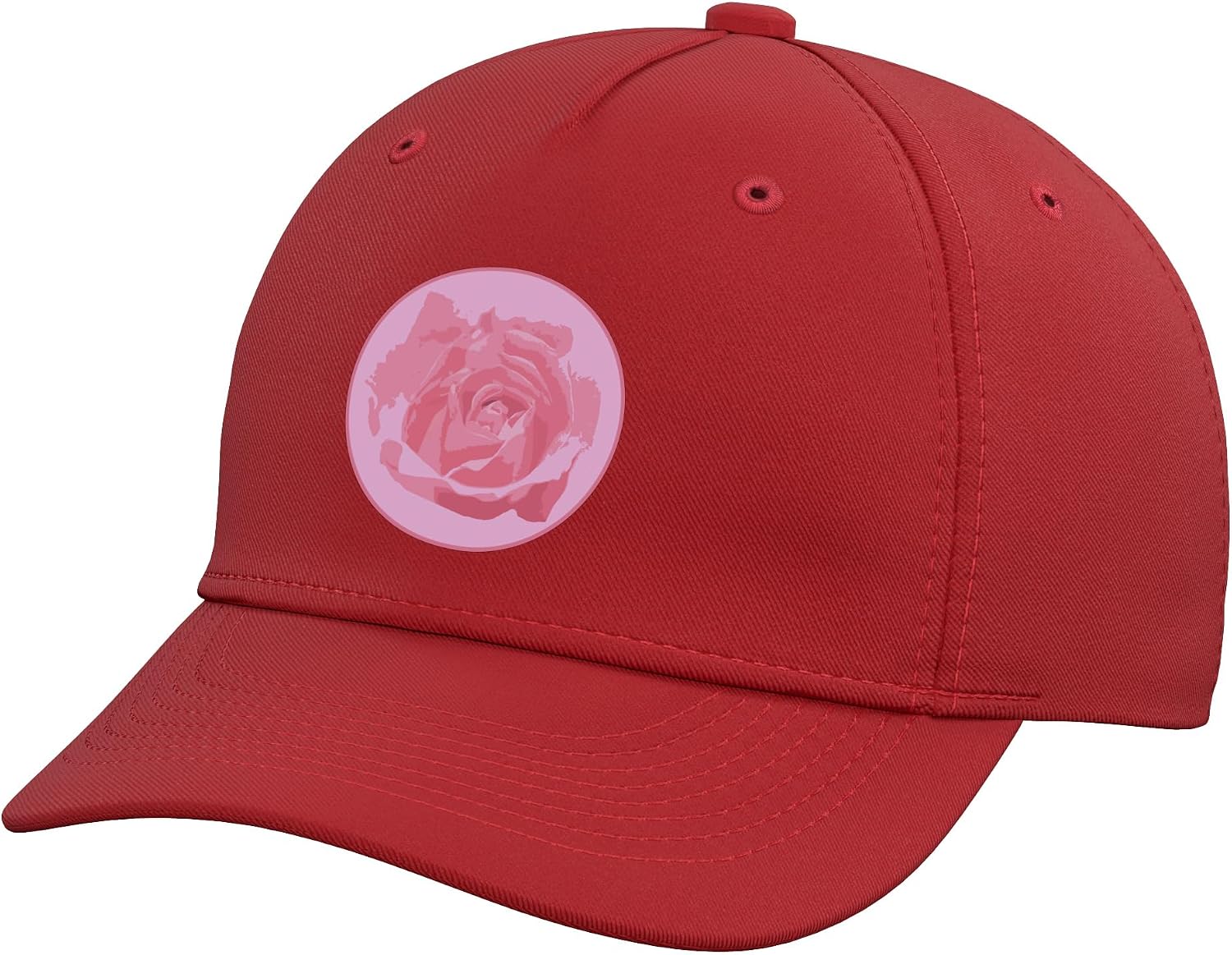 Dreamy Pastel Light Pink Rose Pattern Aesthetic Floral Adjustable Baseball Hat