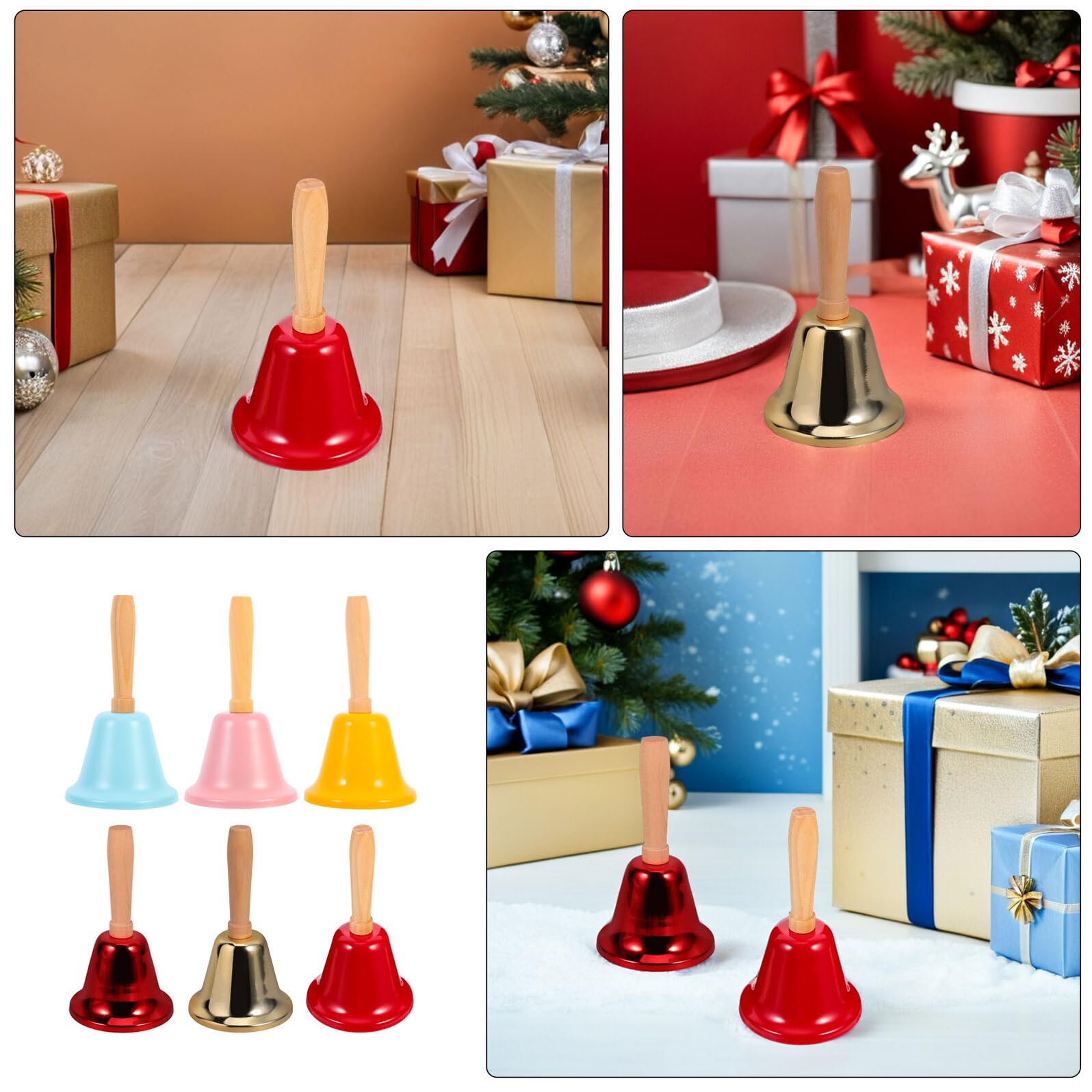 24 Pezzi campanello portatile Campane festive piccolo campanello bomboniere per le feste campana di classe campana di meditazione