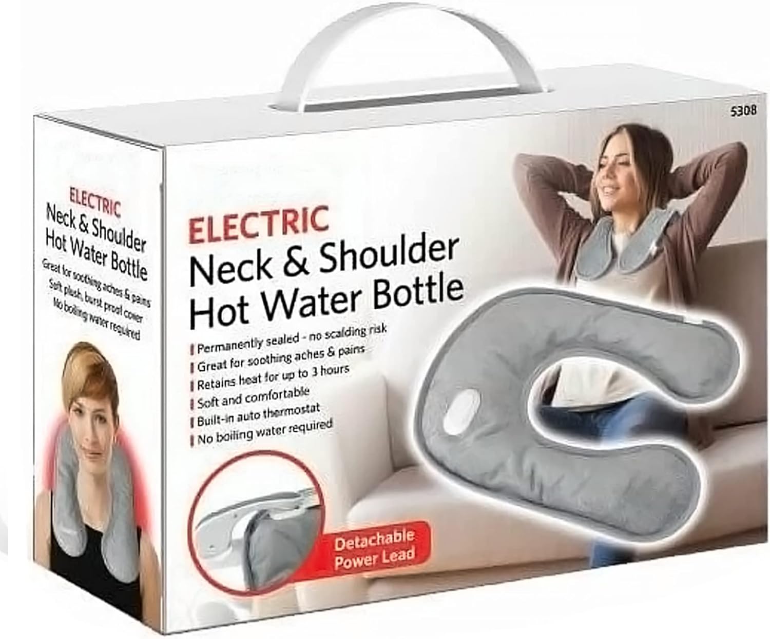 Crystals Rechargeable Electric Hot Water Bottle, Neck and Shoulders