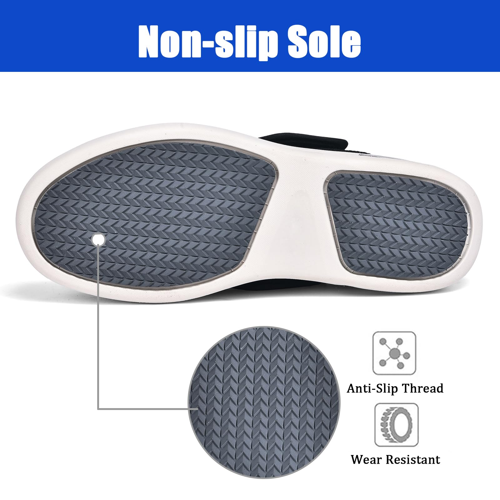 Scarpe da Uomo E da Donna con Suola Extra Larga Ortopediche per Anziani con Fascite Plantare per Alleviare Il Gonfiore dei Piedi Scarpe da Passeggio per Pollice Valgo E Edema in Memory Foam (