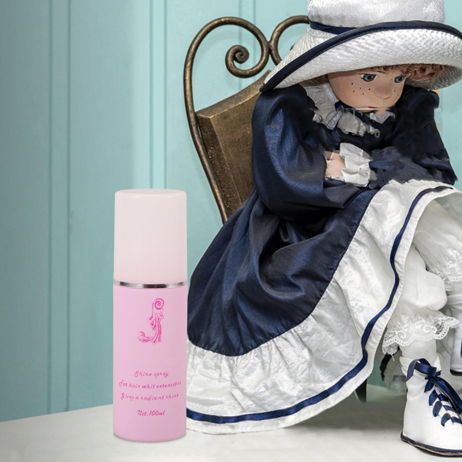 Spray per Chioma Bambole 100 Ml Rosa, Cura Districante Facile da Usare, Finitura Liscia e Morbida, per Chioma Sintetici e Treccine