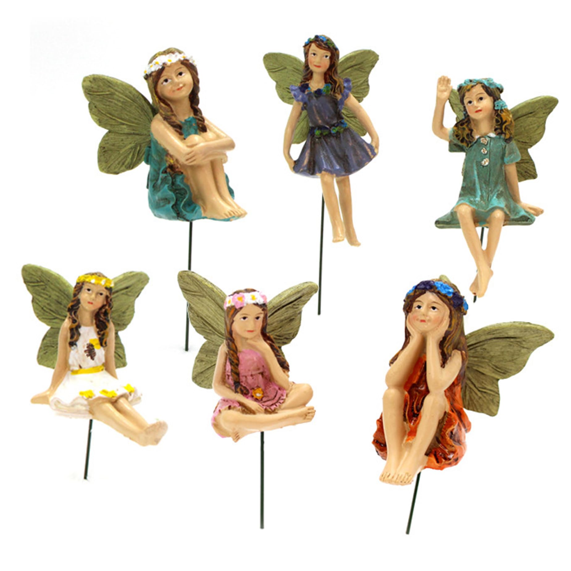 Figurines fée de fleurs statues de simulation en résine