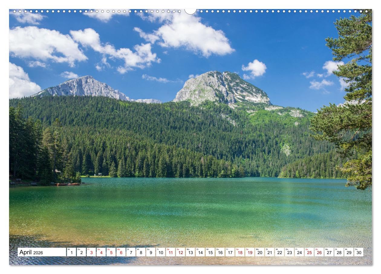 Montenegro - Das Land der schwarzen Berge (hochwertiger Premium Wandkalender 2026 DIN A2 quer), Kunstdruck in Hochglanz: Land im Balkan mit traumhaften Landschaften (CALVENDO Orte)
