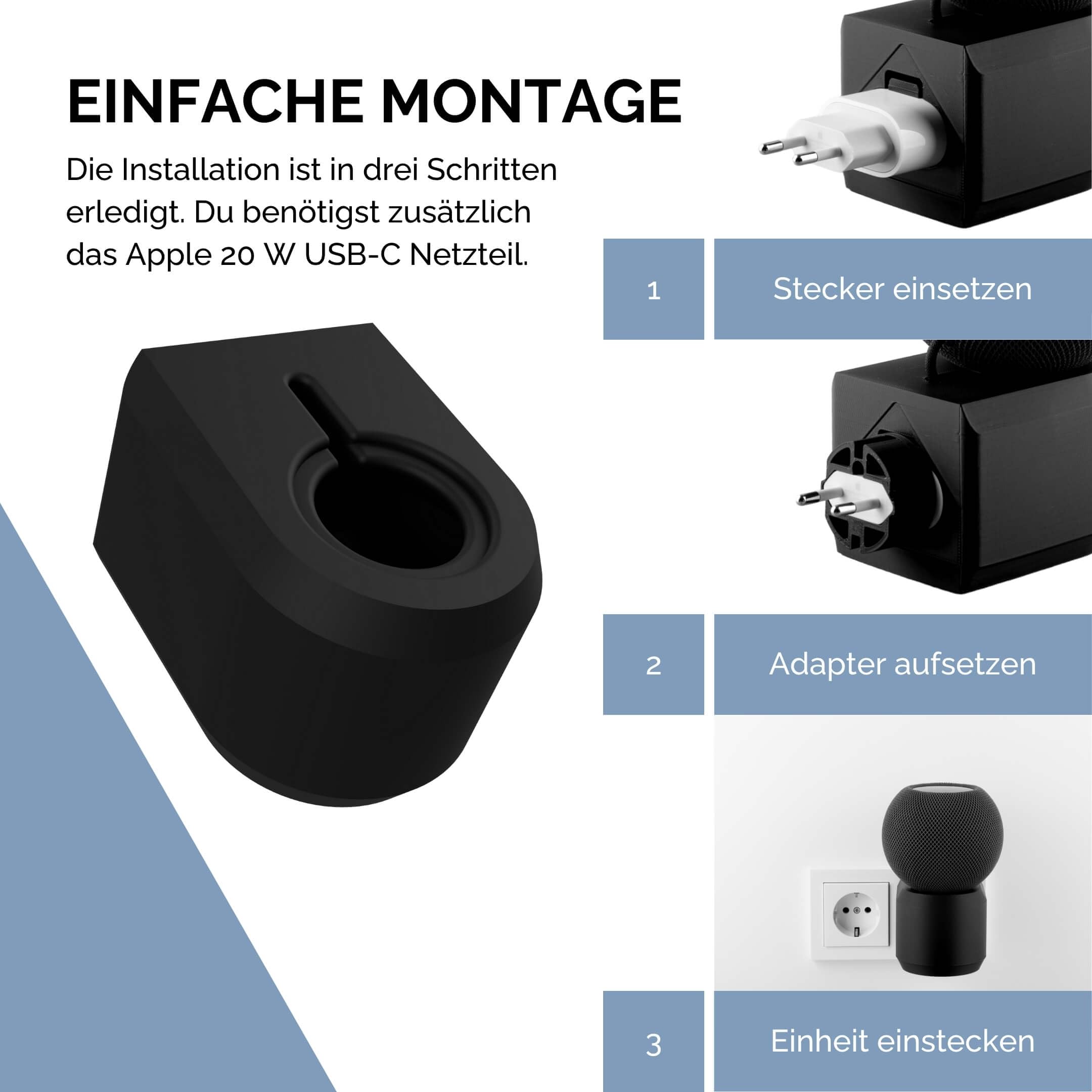 Tyeyober Wandhalter Für Homepod Mini - Stabile Lautsprecherhalterung Mit Kabelmanagement