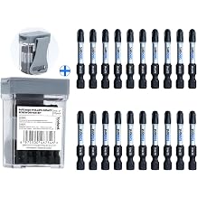 toolant PH3 Phillips Impact Bit Set, 2 Inch, 20-Piece, Magnetic