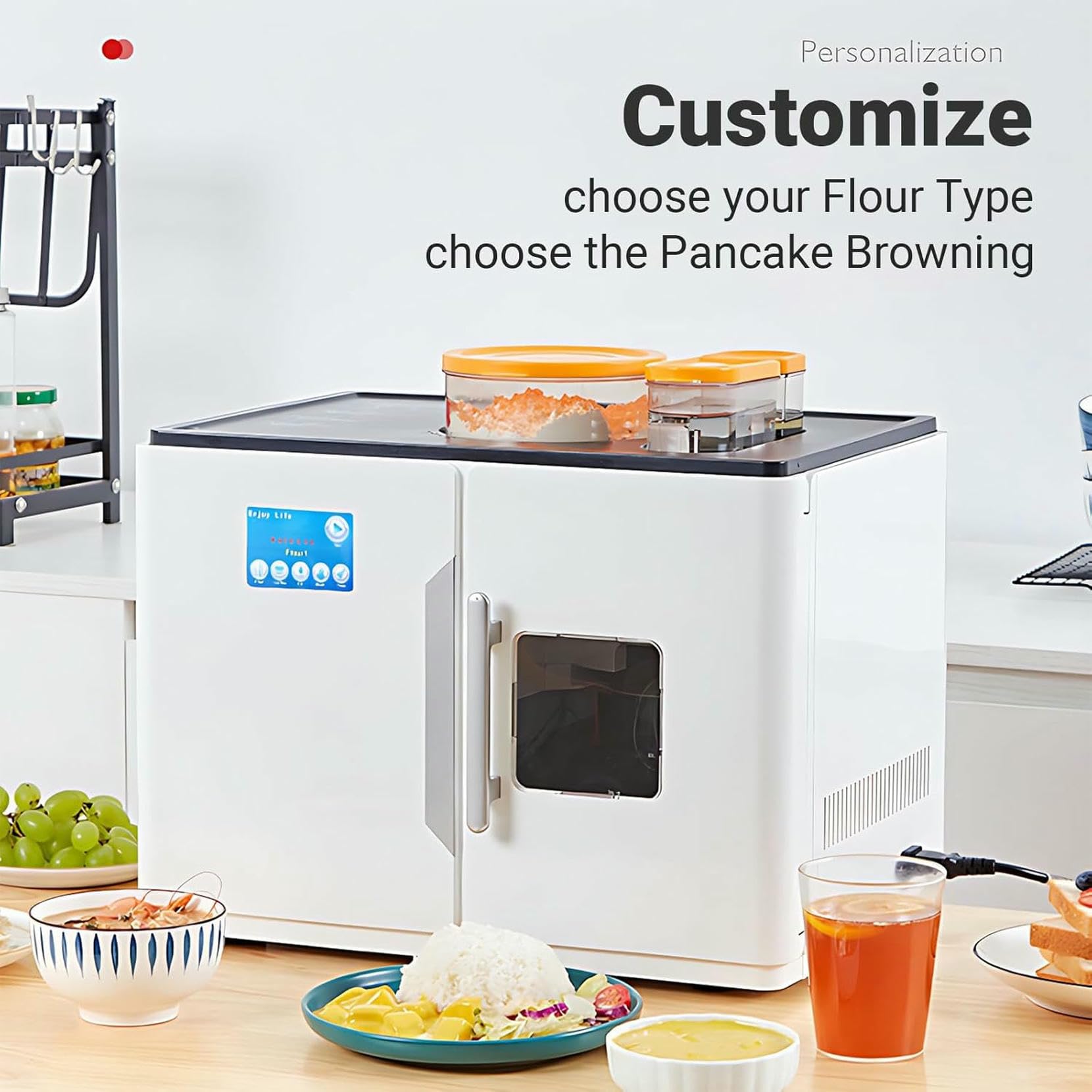Vollautomatischer Roti- Und Chapati-Maker, Machen Sie 8 Köstliche Flachbröte Und Pitas In Einem Gehen Mit Einem, Tastenbedienung, Für Perfekte Indische Roti, Smart Display Touchscreen, 110v / 220v