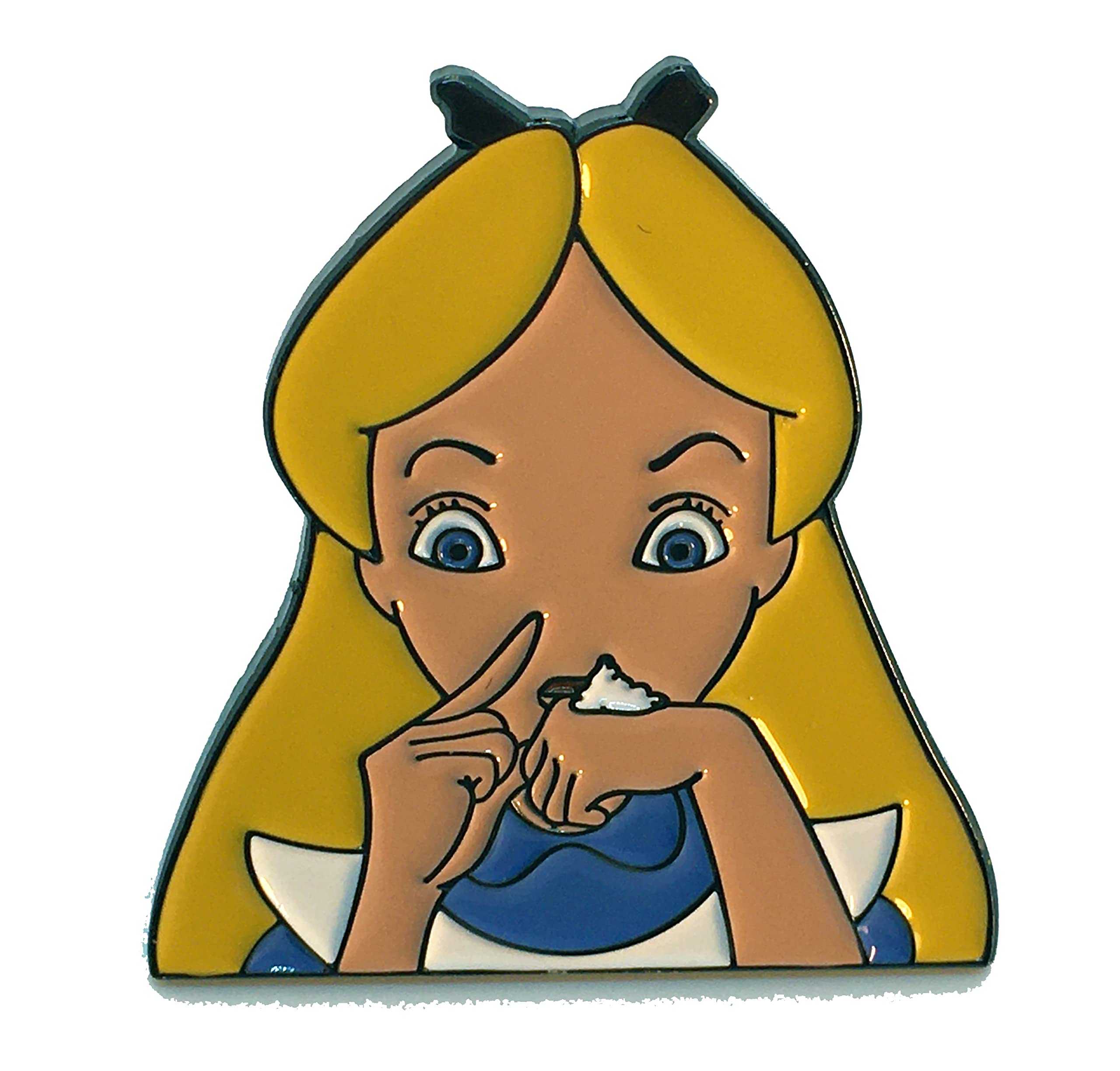 GenericAlice Doing Snow Snort Bump LAPEL HAT PIN Deadhead Hippy Alloy Enamel Psychedelic LSD Funny Trippy new novelty fun cartoons silly