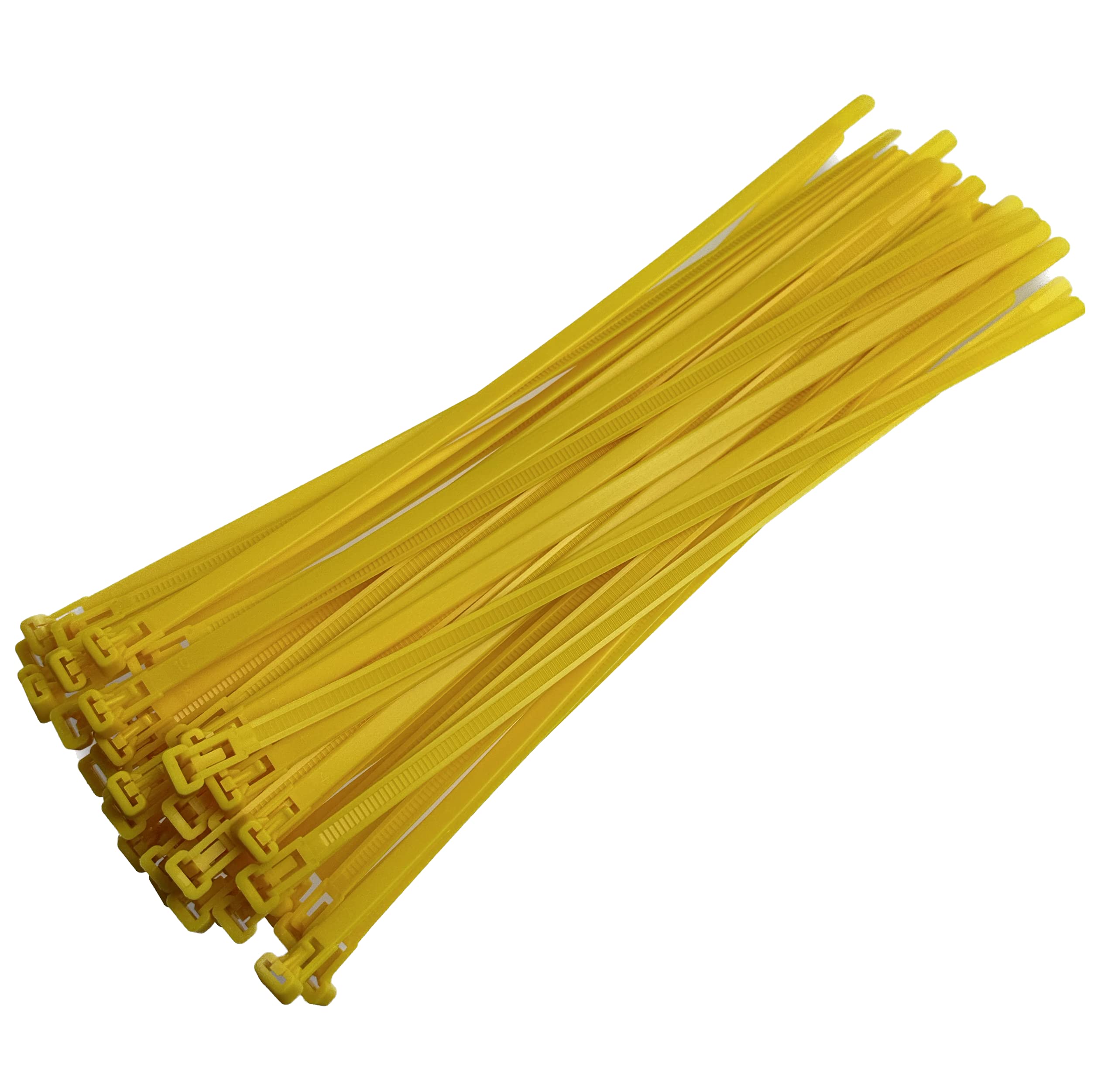 Tr Tools Yellow Releasable Cable Ties 7.2Mmx300mm, 50 Pieces