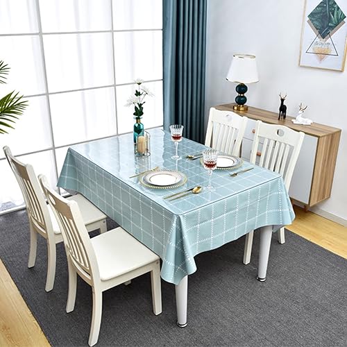 Miniatura 6 de XFKJYXGS Mantel de plástico transparente para mesa de comedor, mantel de plástico transparente, fácil de limpiar, mantel de PVC, rectangular, fácil