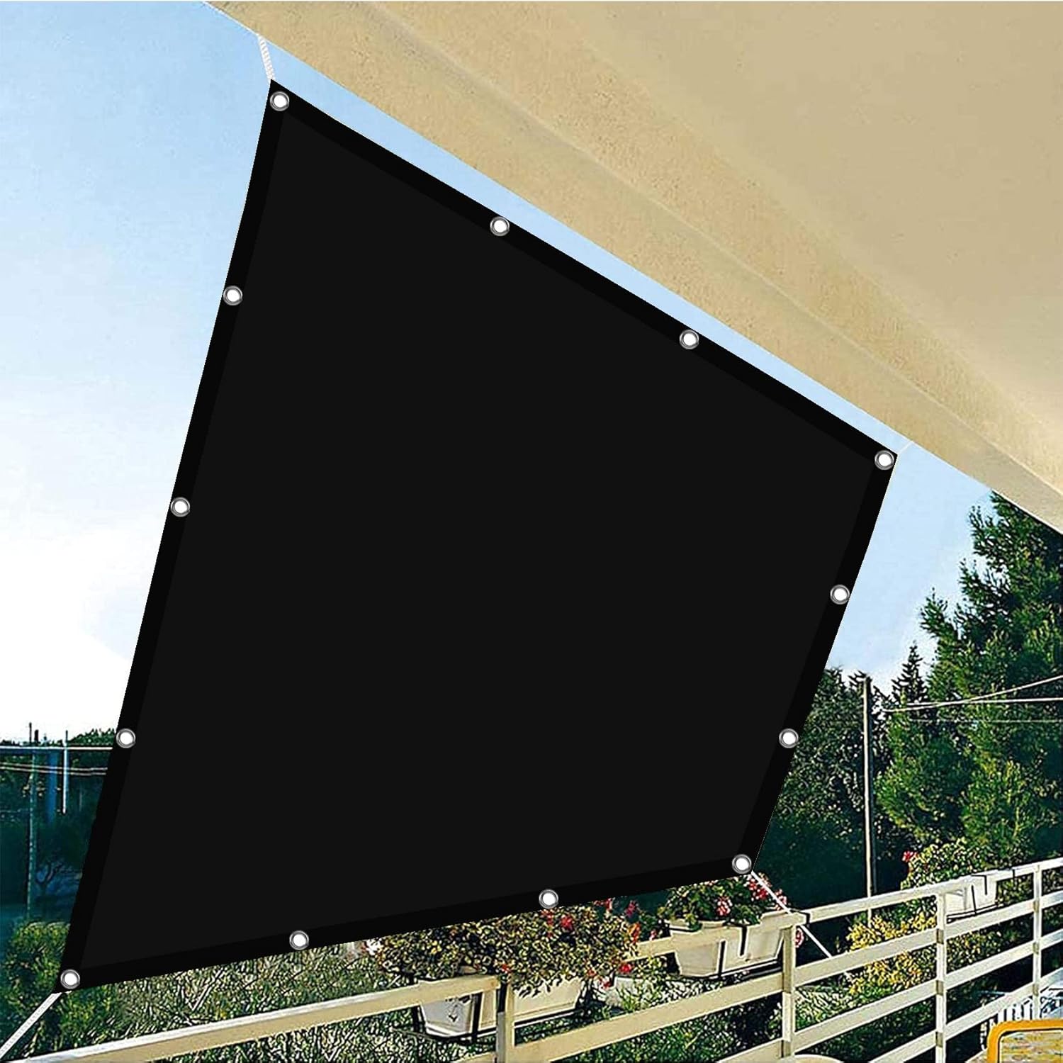 Sun Shade Sail Waterproof 1.6 x 2 m Sunscreen Durable