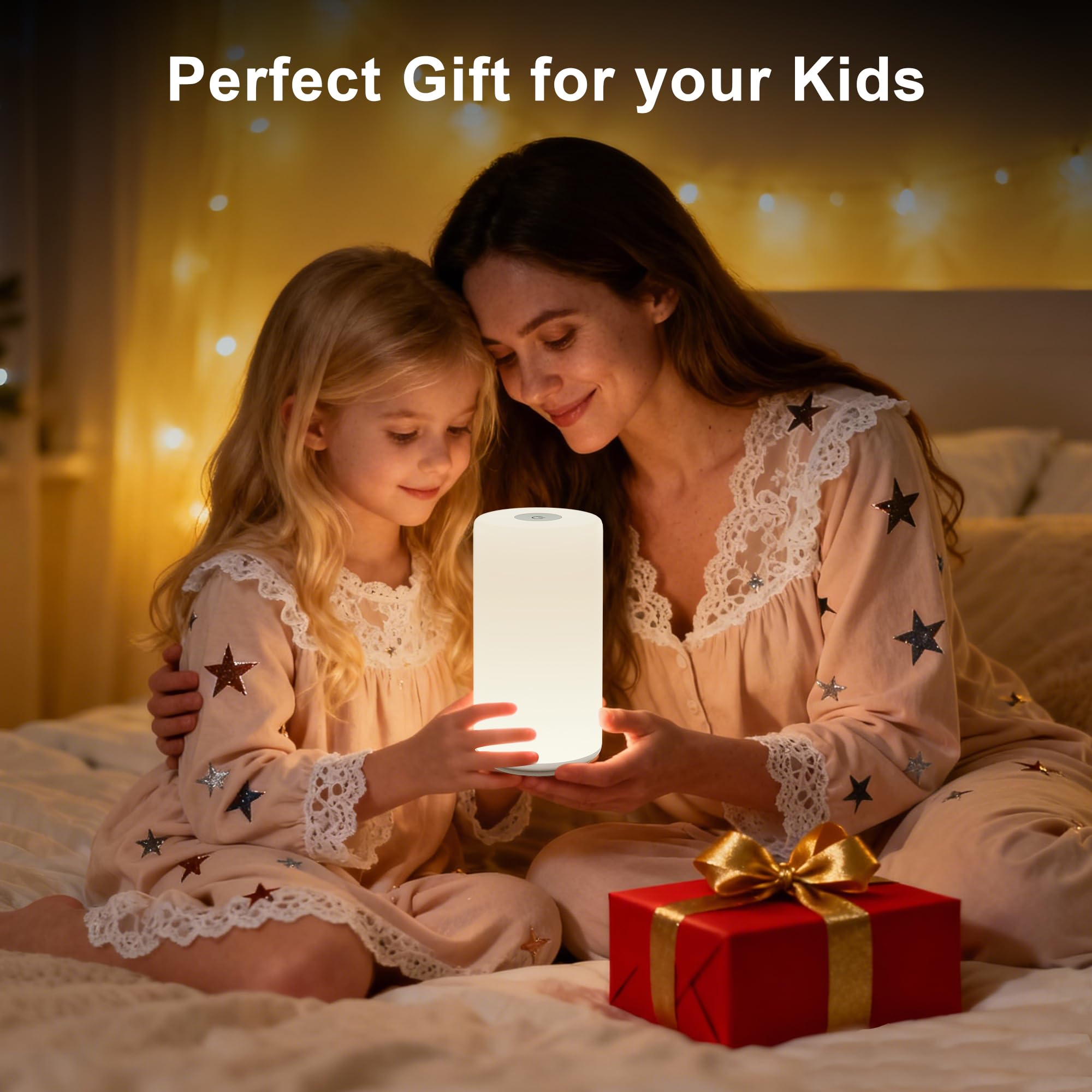 ROOTRO Touch Bedside Table Lamp, [Sleek Design & RGB Mode] 3 Way Dimmable Small Lamp for Bedroom, LED Lamp with Warm  Lights, Multi-Color Smart Nightstand Lamp for for Living Room Home Gifts