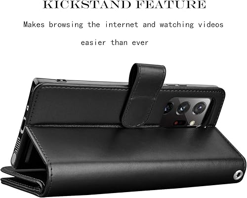 Miniatura 5 de Njjex Funda para Galaxy Note 20 Ultra (2020), para Samsung Note 20 Ultra 5G, 9 ranuras para tarjetas Funda de piel sintética para crédito de