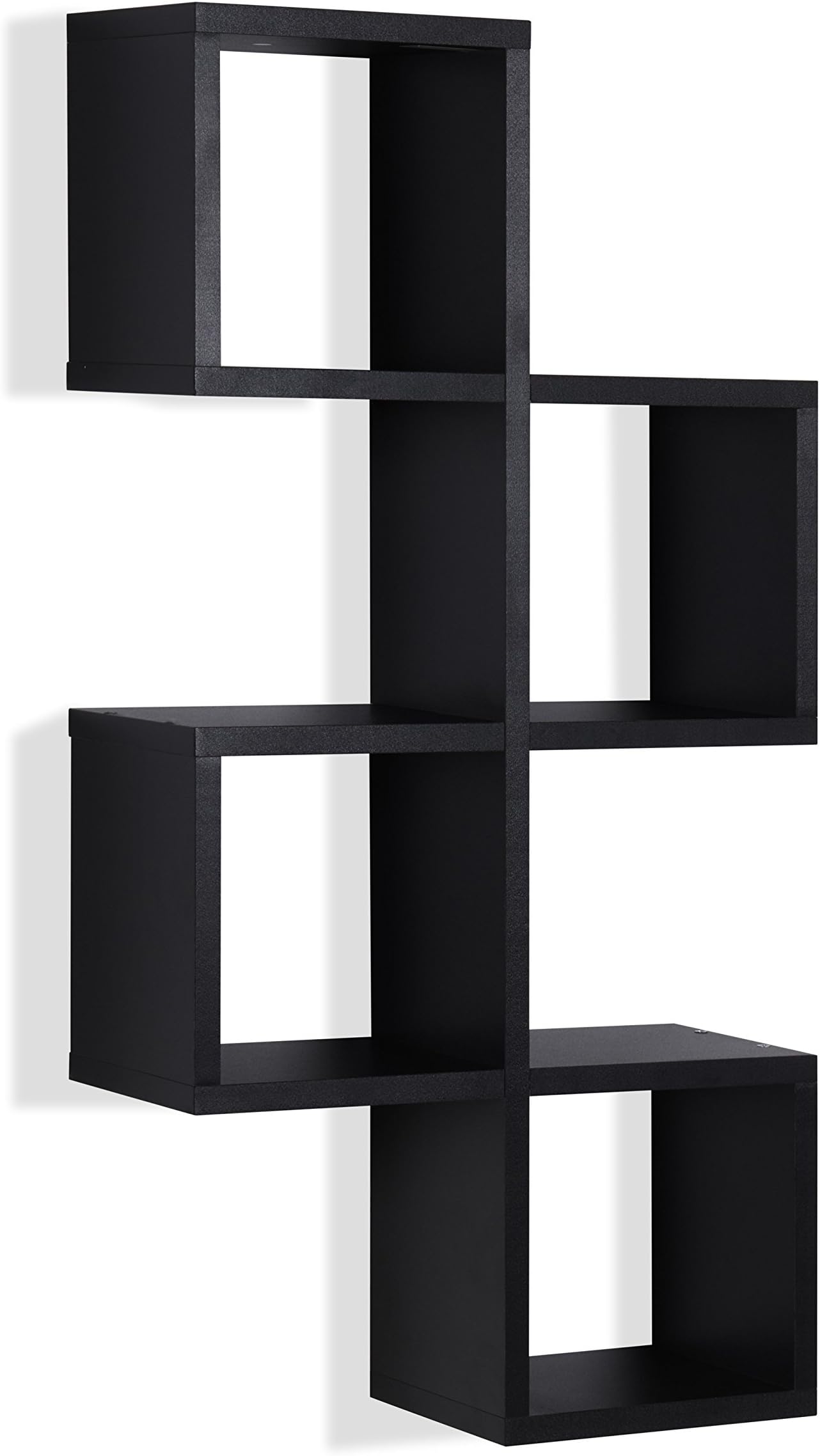 Danya B. Cubby Chessboard Wall Shelf - Horizontal or Vertical (Black)