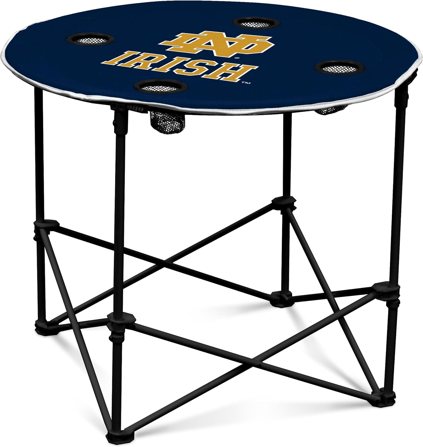 Logo Brands NCAA Notre Dame Fighting Irish Round Table, One Size, Team Color, navy (190-31-1)