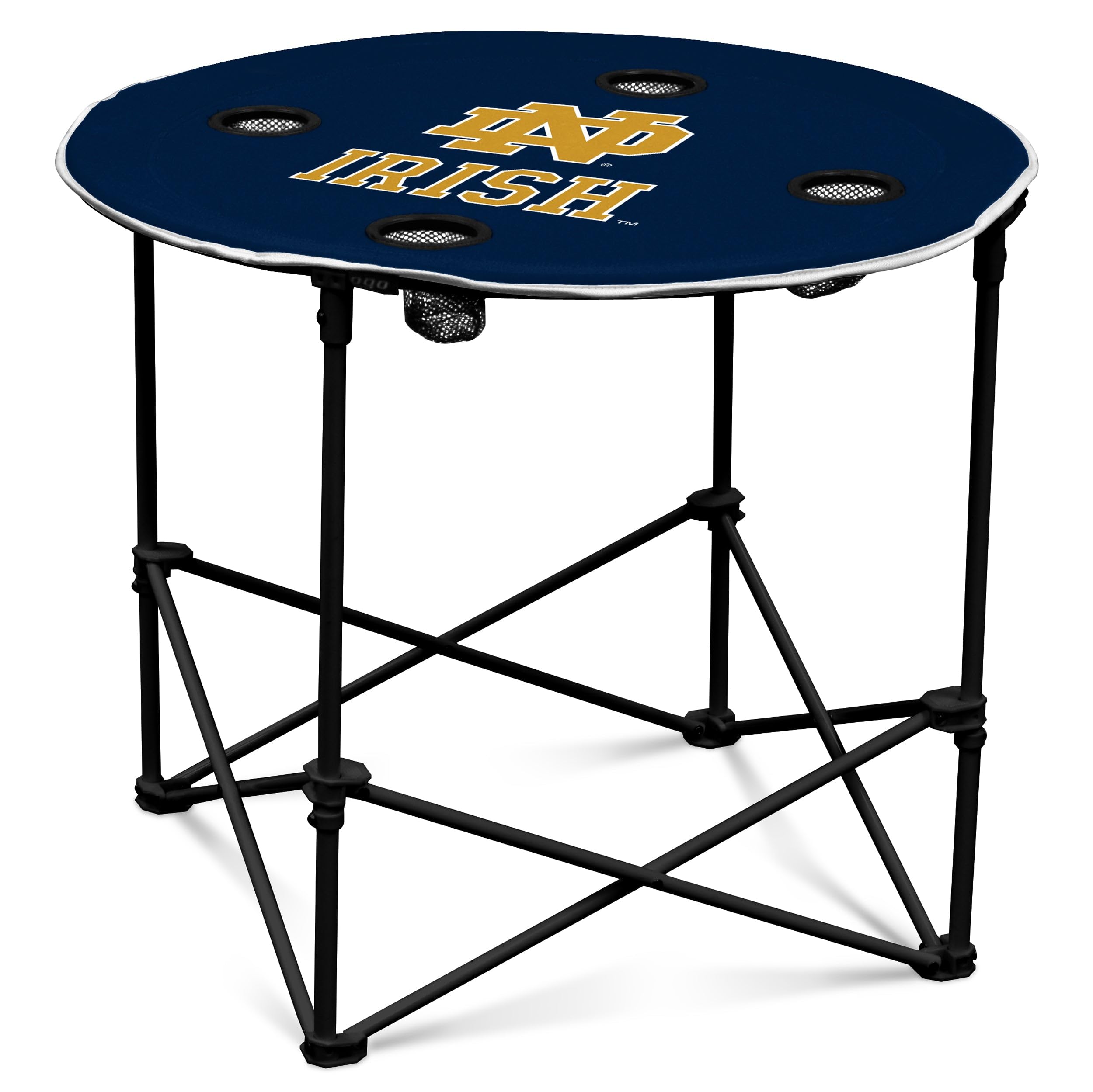 Logo Brands NCAA Notre Dame Fighting Irish Round Table, One Size, Team Color, navy (190-31-1)