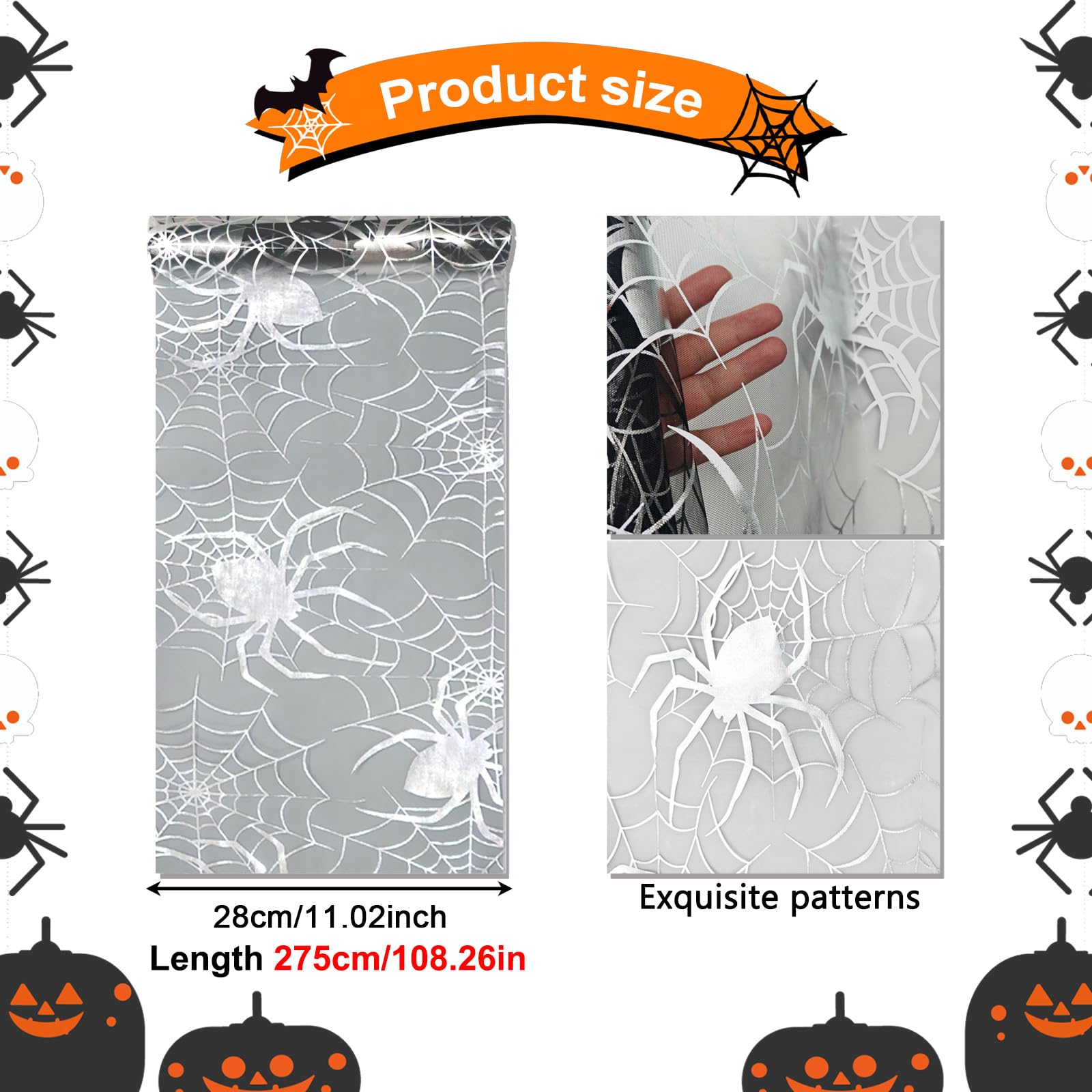 Chemin De Table Toile D'araignée Halloween 28 Cm X 5 M : Deguise-toi, Achat De Decoration