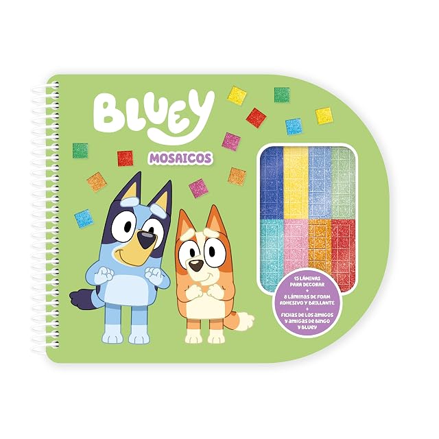 Portada de Bluey mosaicos. Libreta espiral