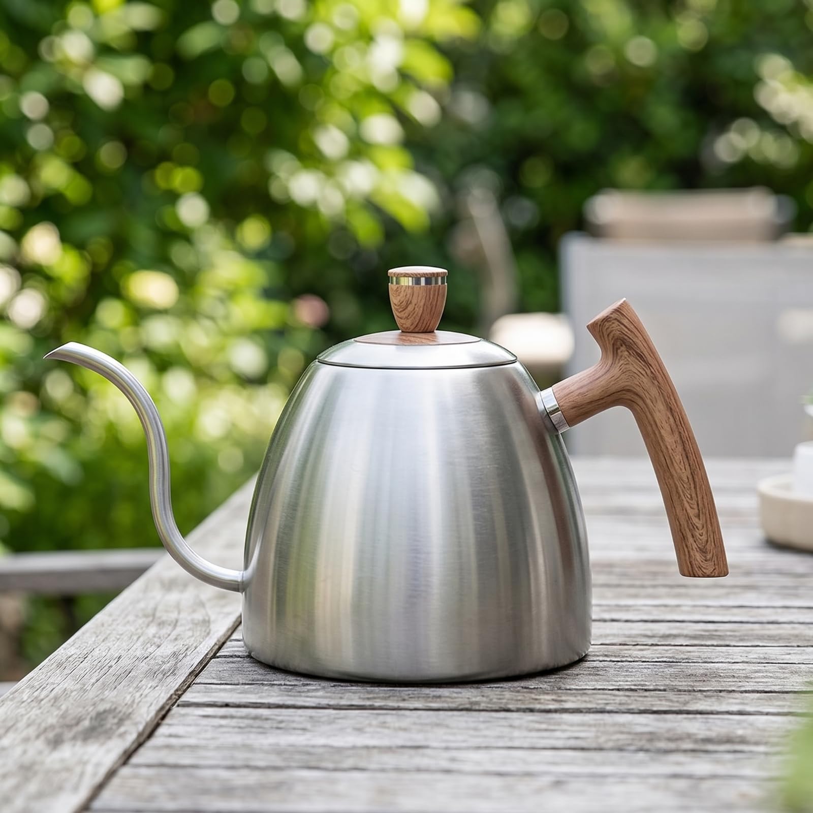 Bollitore con Beccuccio a Collo di Cigno Manuale Bollitore a Collo di Cigno Smussato per Professionisti Del Caffè, Casa, Cucina, Array, Nero, Con Termometro