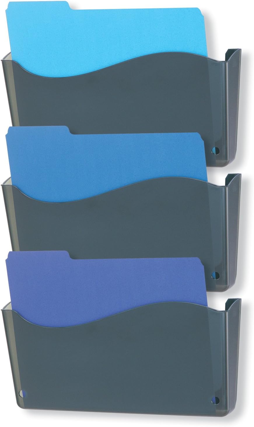 Officemate Unbreakable Wall File, Letter/A4 Size, Clear, 3 Pack (21654) : Hanging Wall Files : Office Products