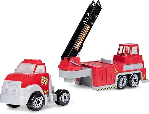 Miniatura 3 de Tonka Steel Classics Hook N' Ladder - Camión de bomberos hecho con acero y plástico resistente, camión de construcción de juguete rojo, niños y