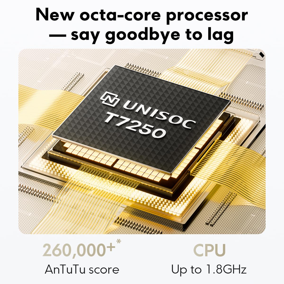 XIAOMI POCO C71 4G Smartphone, 3GB+64GB Oro, Unisoc T7250 Octa-Core, Schermo immersivo 6,9" 120Hz, Batteria 5200 mAh, Fotocamera dual 32 MP AI
