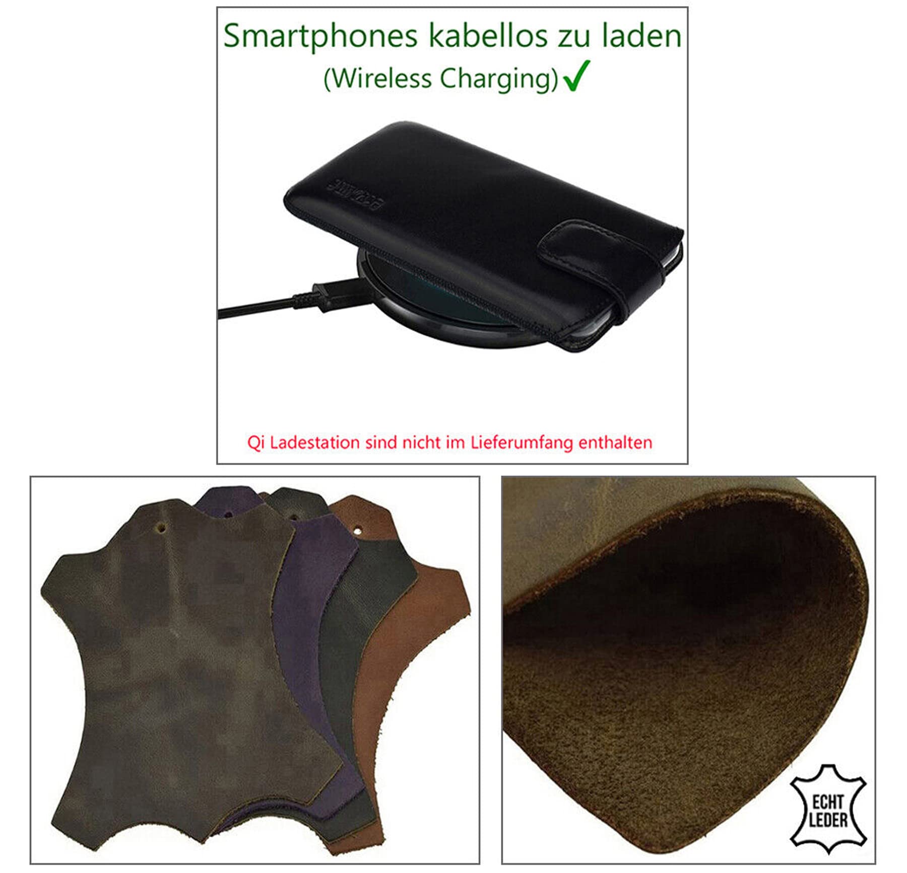 Suncase Etui Tasche kompatibel mit iPhone 16 Pro Max (6,9 Zoll) Hülle mit ZUSÄTZLICHER Case/Schale/Bumper Lasche mit Rückzugfunktion Handytasche Ledertasche Schutzhülle in antik-braun