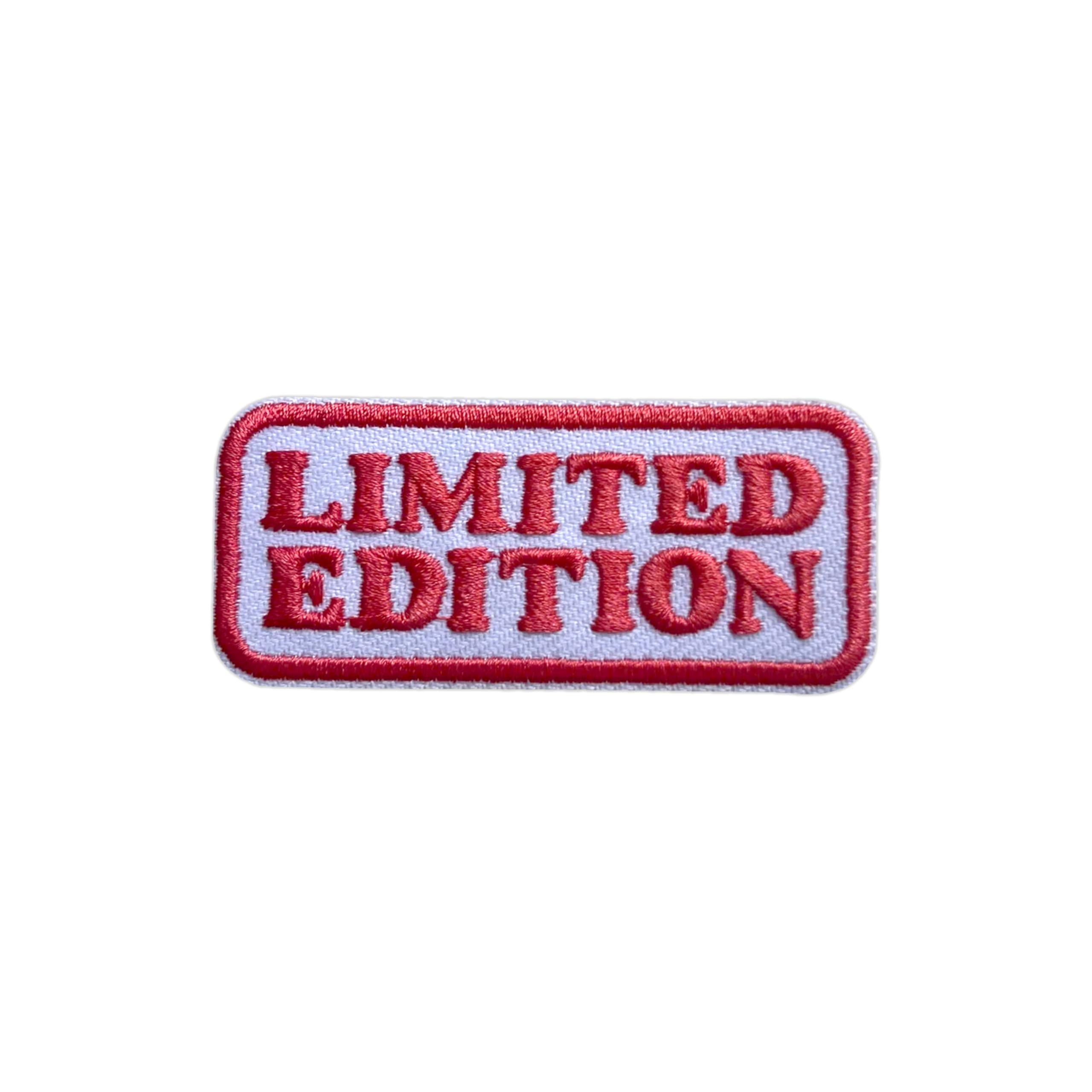 Parche de edición limitada, tamaño 7,6 cm, parches de bordado con cita limitada, para sombreros, ropa, mochilas, jeans, parches para coser, parches de tela, parches rosados, regalo de moda