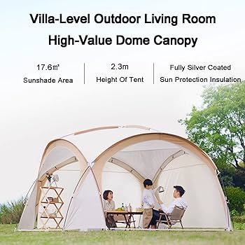 テント・タープ canopy Dome start package Outdoor Camping Dome Tent with 2-Sidewalls, Large Beach Sun