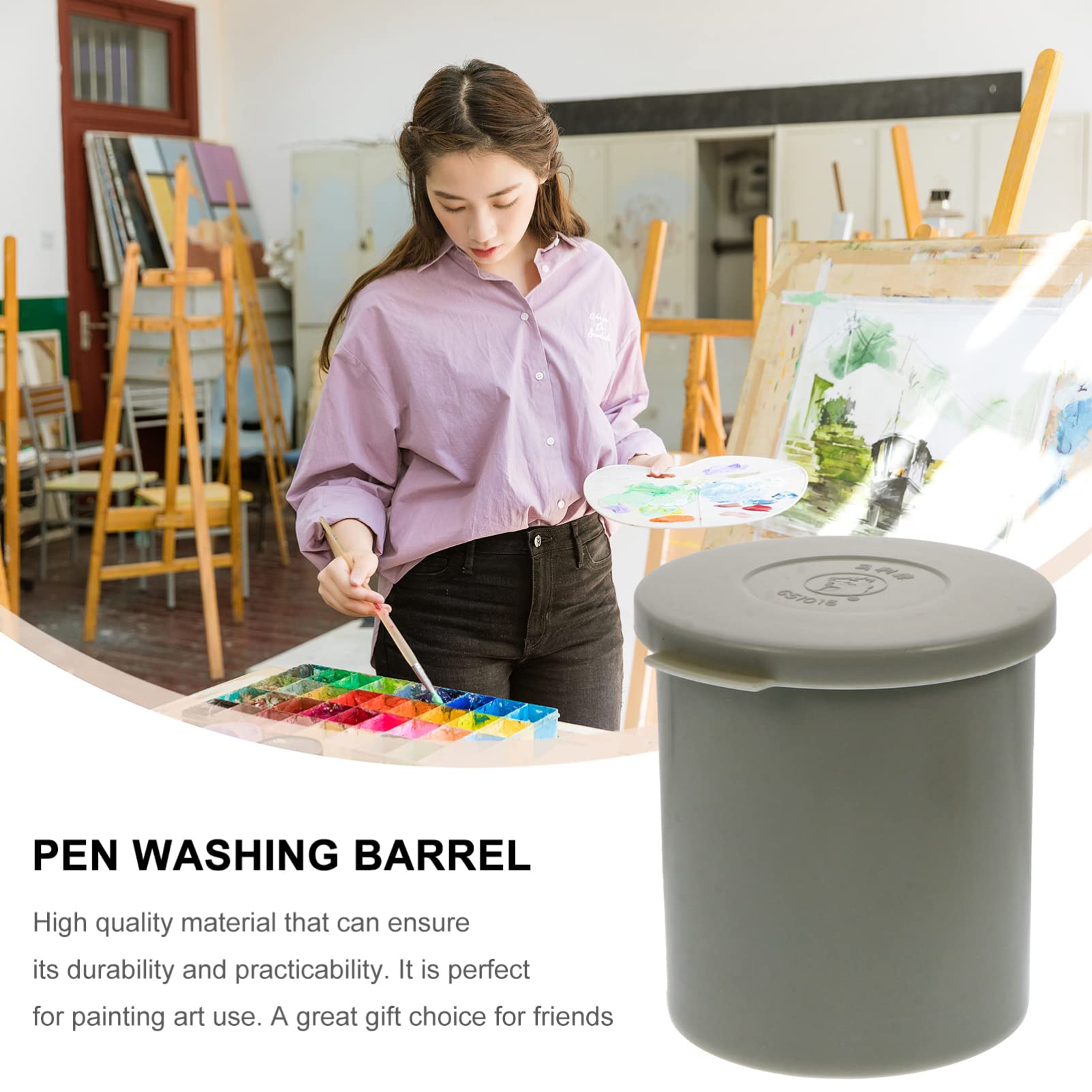 Cubo De Lavado Resistente Para Pintura Al Óleo 3 Unidades Filtro De Limpieza Para Bolígrafos Limpiador De Pinceles Artísticos