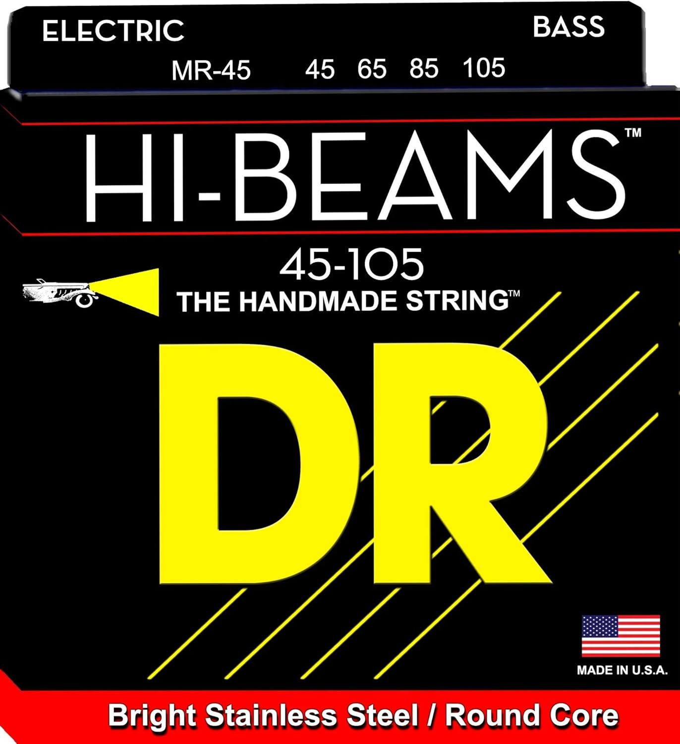 DR Strings MR45 Hi-Beam Medium Electric Bass 4 String Set (45-105)